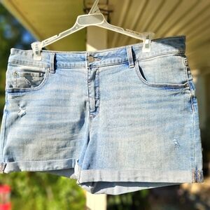 Midrise Stretchy Jean Shorts
